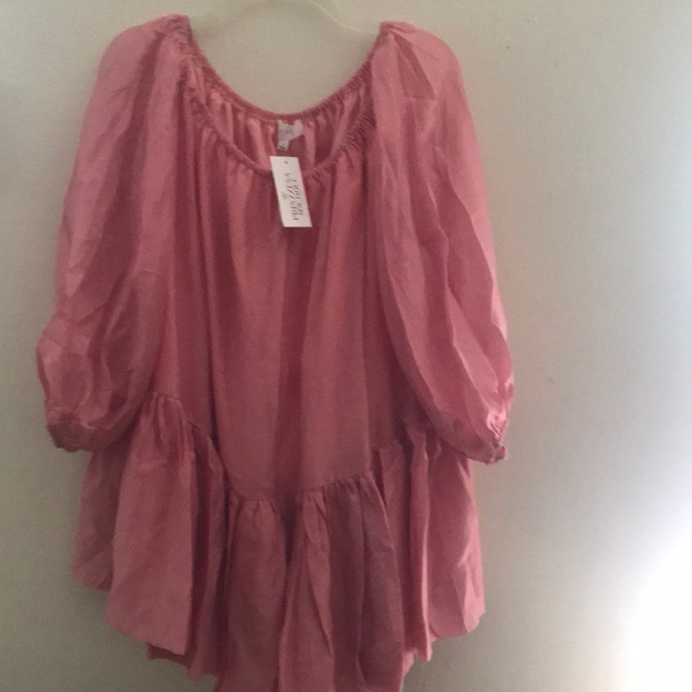 Mable Pink over shoulder shirt